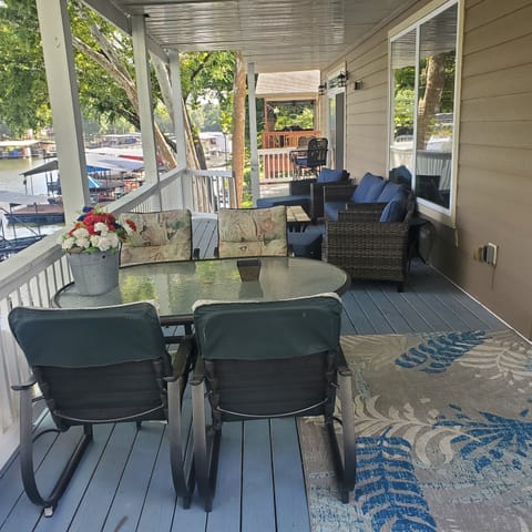 Great outside spot on the main level deck. 