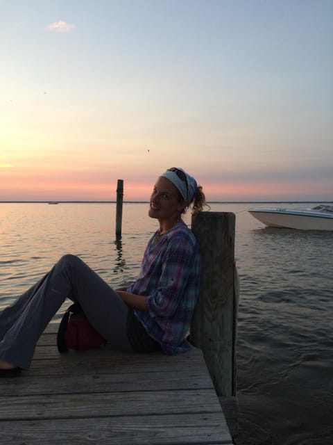 grab cocktails and walk 1 minute to catch the sunset on this dock