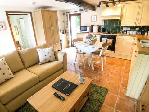 Living room with wood burner, Smart TV (Netflix, Amazon Prime etc.) and DVD