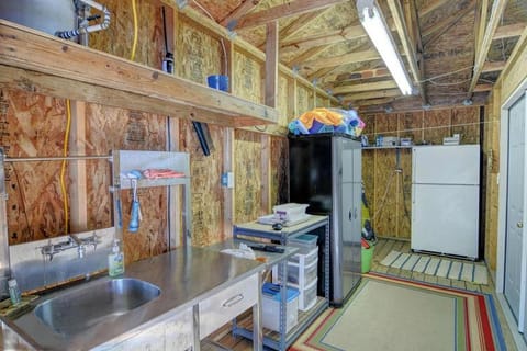 Fresh water galley and full size refrigerator/freezer