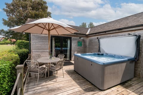 Private decking with hot tub and seating 