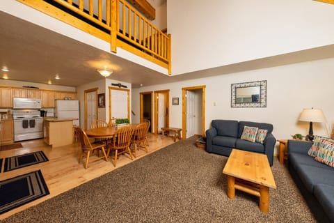 The open and spacious living area lets in plenty of natural light.