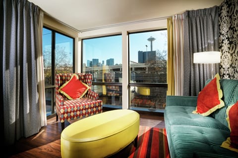 Premium bedding, down comforters, pillowtop beds, in-room safe