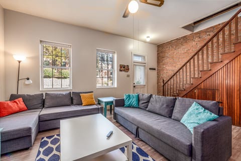 Renovated historic home with10ft ceilings, original brickwork and lots of charm.