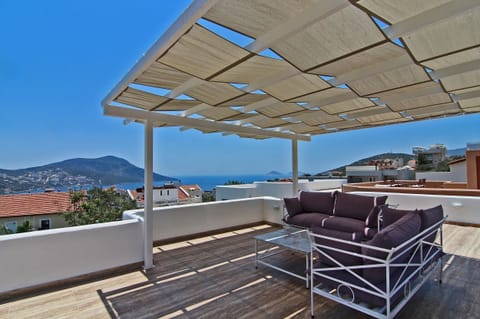 Private Top Roof Terrace with Pergola Seating and Island Views