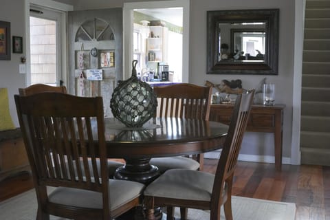 Dining Room with flow through to Kitchen, Library, Living Room. and upstairs.