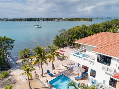 Property wide shot - Placencia Point across the water.