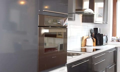 Apartment, 1 Bedroom, Non Smoking, City View | Private kitchen | Full-size fridge, microwave, oven, stovetop