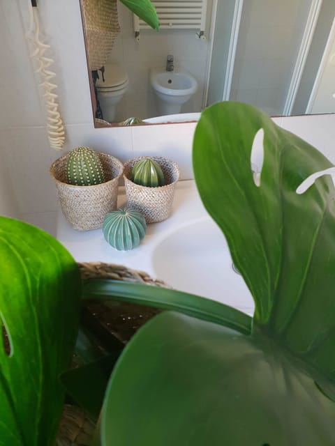 Shower, free toiletries, hair dryer, bidet