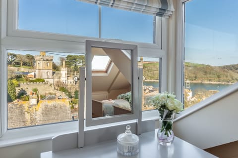 Second floor: Stunning views from the dressing table in the twin bedroom