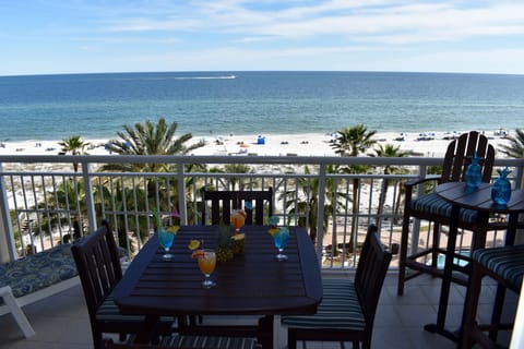 Spectacular View from our Gulf Front Balcony!Polywood Furniture-Seats 6! Lounger