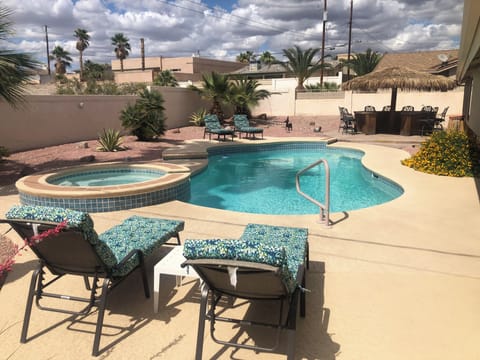 Back yard and pool area