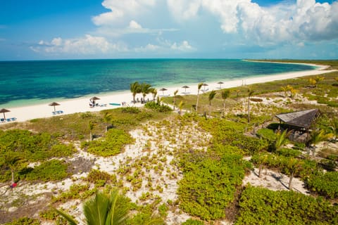 Private beach to stroll for miles