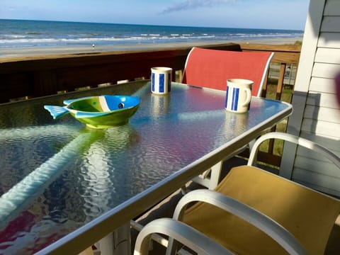 Enjoy you cup of coffee overlooking the Atlantic