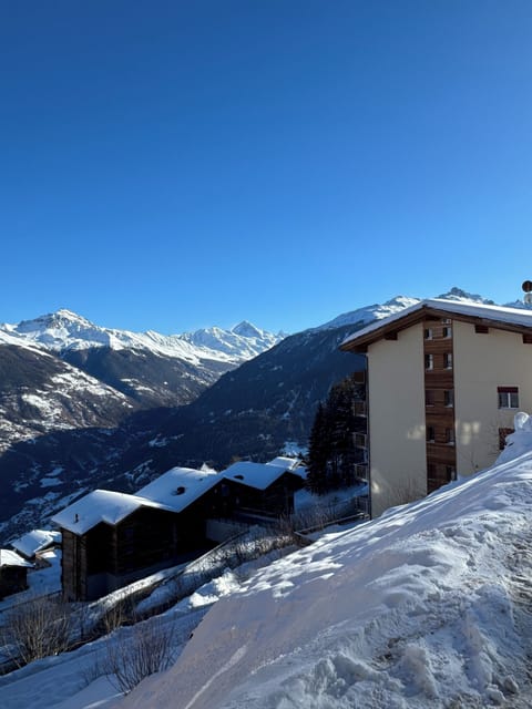 Les Cimes to the right of the photo - view towards Dent Blache & The Matterhorn