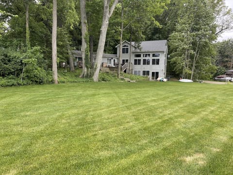 Large Lower lawn for gathering, games, and lake access