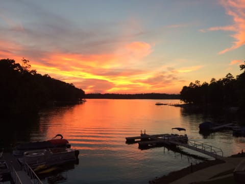 Sunset from boat dock