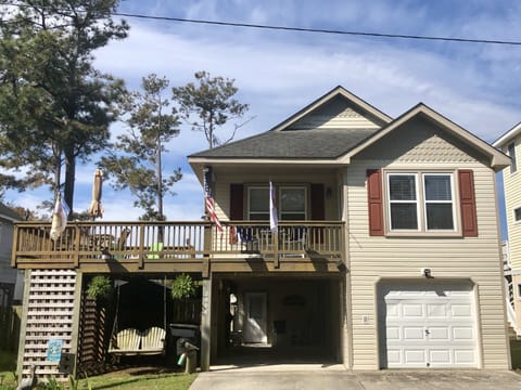 This is a view of the house from the street. 