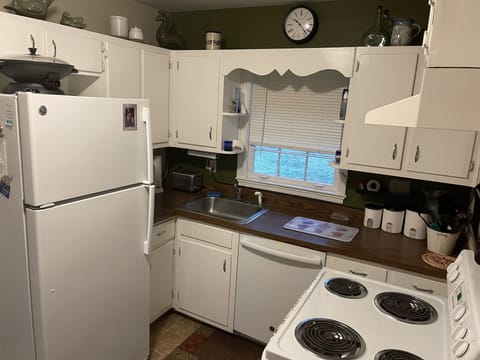 full kitchen with coffee maker and more