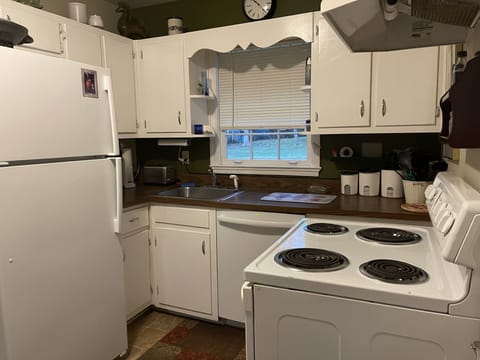 full kitchen with coffee maker and more