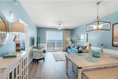 Step into your serene coastal retreat, where soothing blue tones and ocean views create the perfect backdrop for relaxation and memorable conversations.