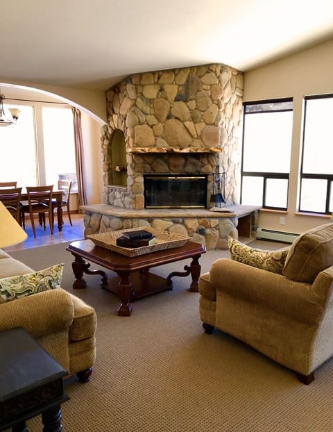 River Rock Fireplace with Rocks taken from the Ranch!