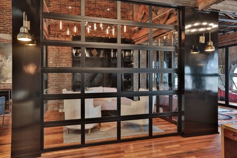 Guests have privacy curtains in each of the three sleeping pods.