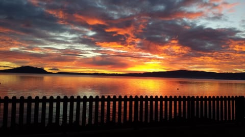Dramatic sunrise over the lake (August 2019)