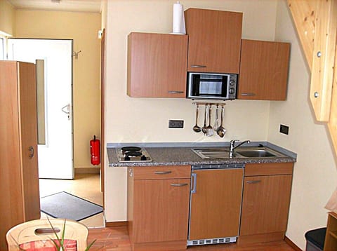 Apartment (1) | Private kitchen | Full-size fridge, microwave, stovetop, coffee/tea maker
