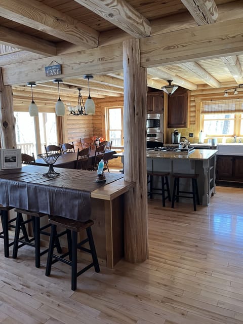 large kitchen with stainless steel appliances