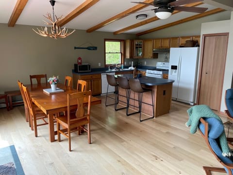 Open Kitchen, Dining & Living with Views to the Lake