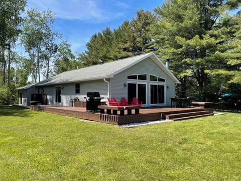 Great Views from the Large Deck with Dining Table, Adirondack Chairs & Gas Grill