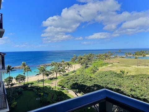 View of Honu Lagoon and the Pacific Ocean from the lanai