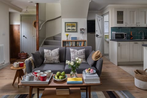 Entrance to downstairs toilet and the stairs up to the bedrooms.