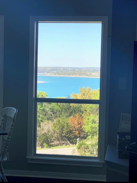 Window view of the lake from the kitchen.