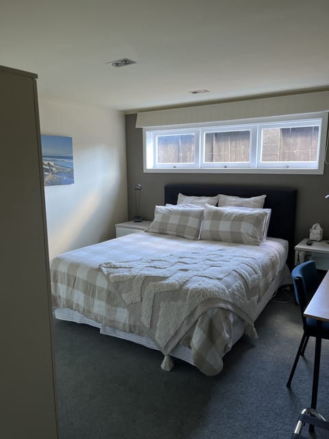 King size bedroom with private entrance.