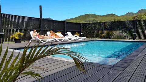 Mountain Views from our pool.