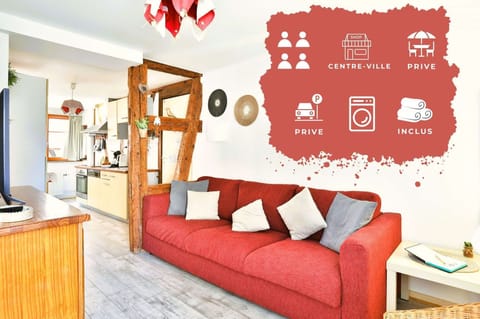 Bel appartement avec 2 chambres et sa terrasse au coeur du village alsacien