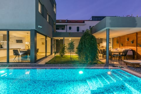 Pool area - night view