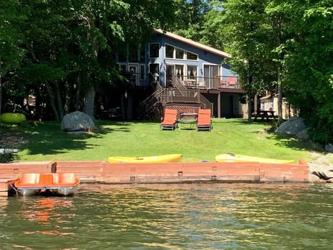 WATER RUNS RIGHT UP TO THE BACK YARD