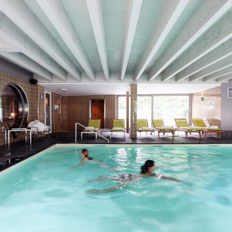 Indoor pool, open 5 PM to 10 PM, sun loungers