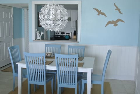 Dining and kitchen area. Seating up to 6 people.