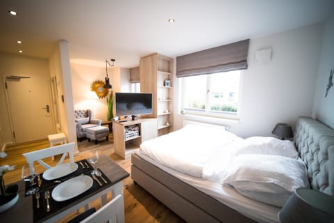 Studio, 1 Double Bed, Non Smoking | Living area | Flat-screen TV