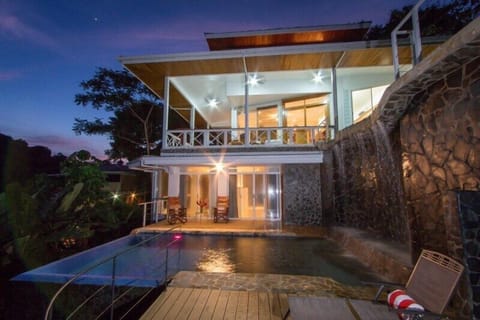 Main house upstairs; Studio Apt downstairs; evening view