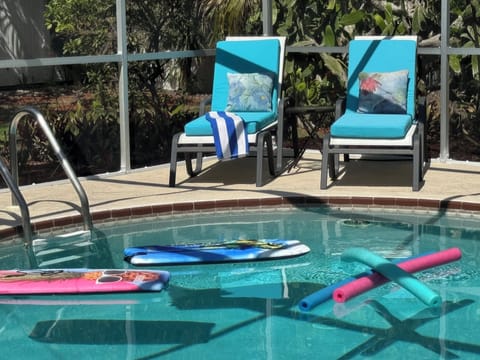 Afternoons by the pool — sunshine, shade, and total privacy