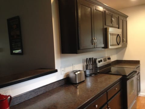 Kitchen with Microwave & Toaster