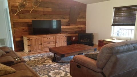 Living Room with TV and Gas Fireplace