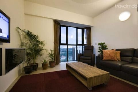 Living room with 42" Samsung Smart  TV and 70 cable TV stations