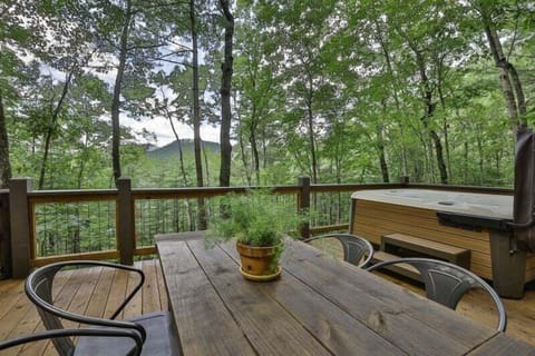Seating for four on the deck