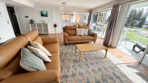 Living area and balcony. 